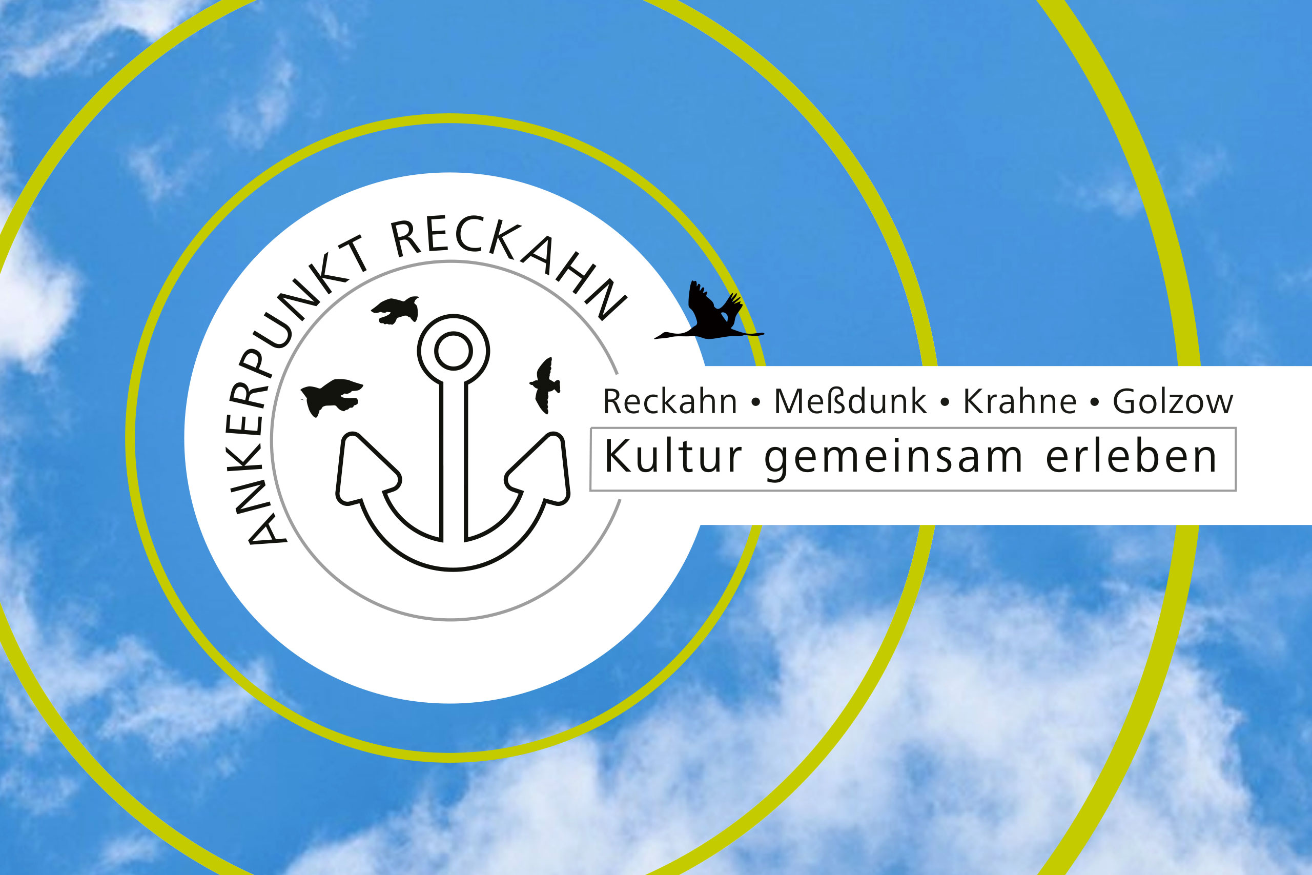 Ankerpunkt Illustration: Anker stilisiert mit blauem Himmel im Hintergrund