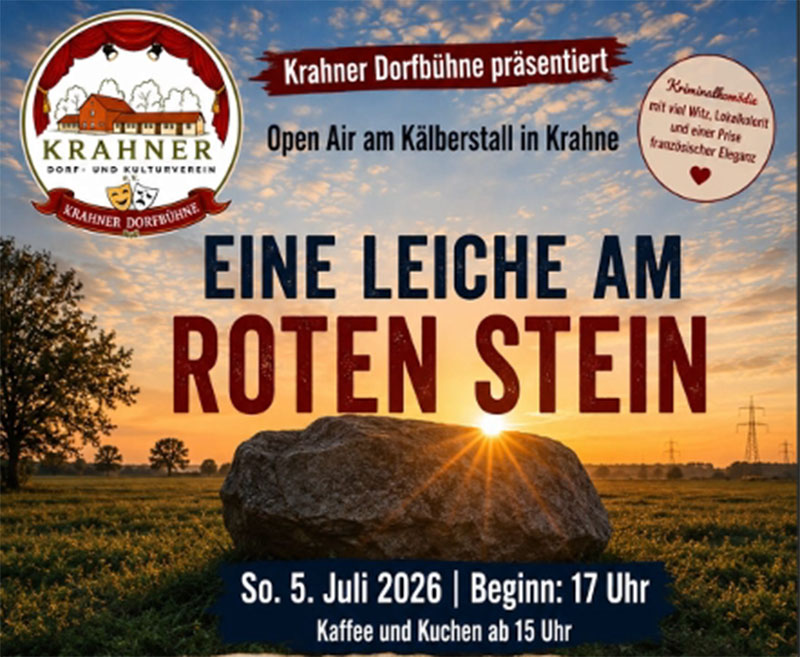 Werbung mit Sonnenuntergang hinter einem großen Stein